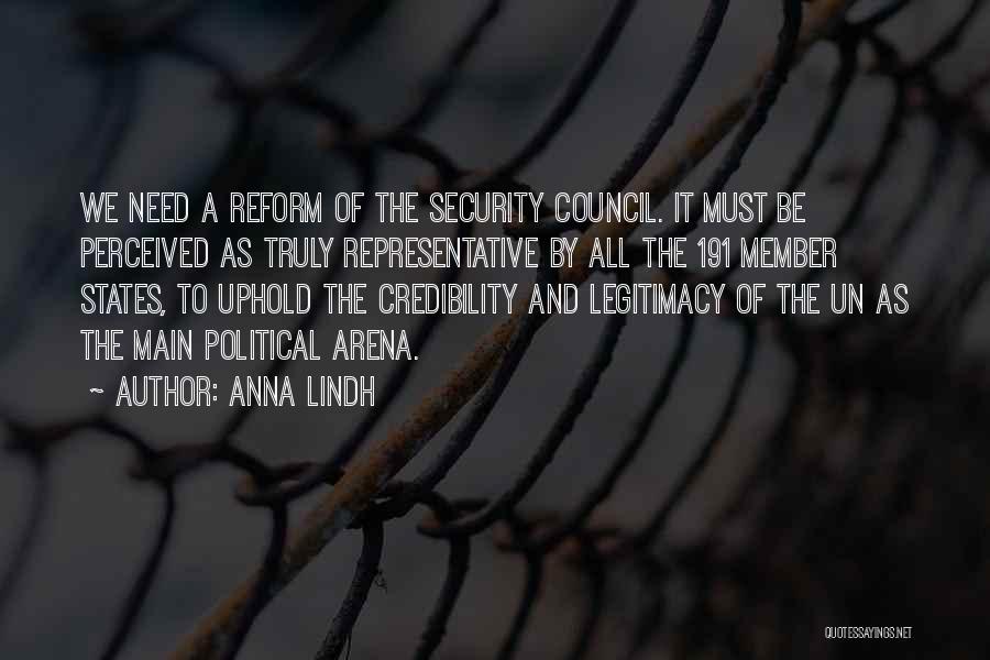 Security Council Quotes By Anna Lindh