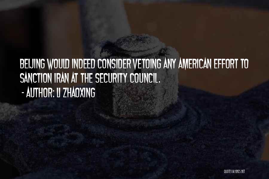 Security Council Quotes By Li Zhaoxing