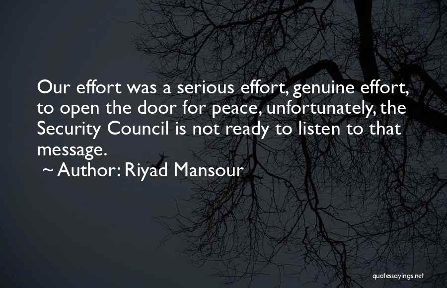 Security Council Quotes By Riyad Mansour