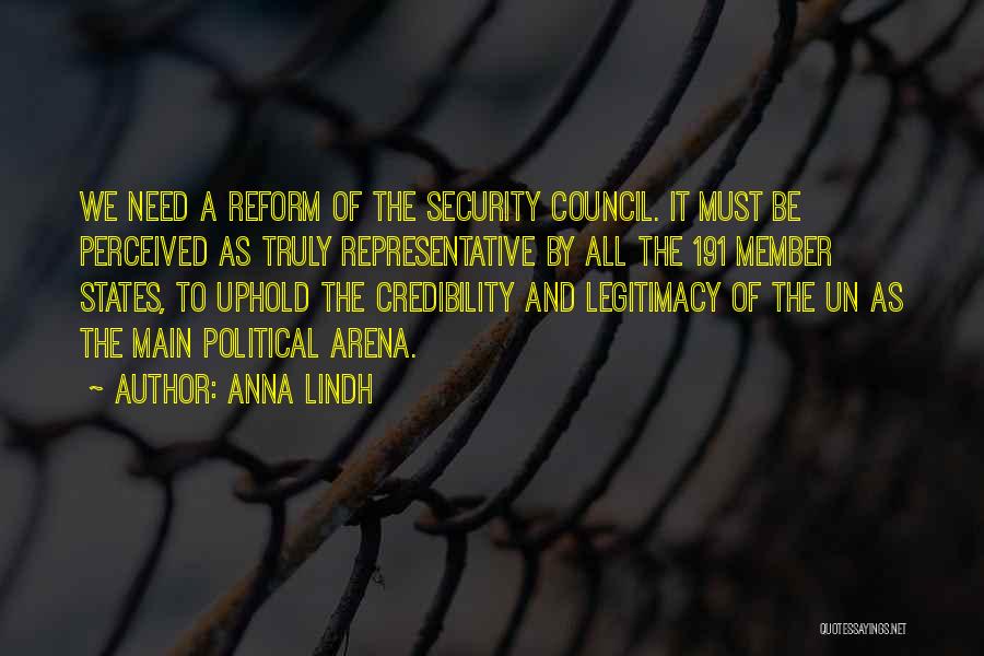 Security Council Reform Quotes By Anna Lindh