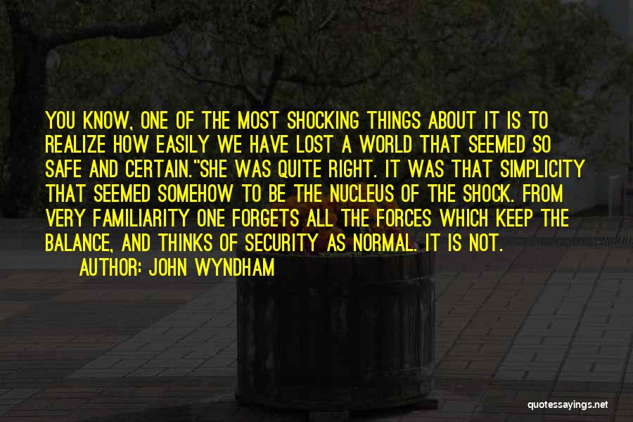 Security Forces Quotes By John Wyndham
