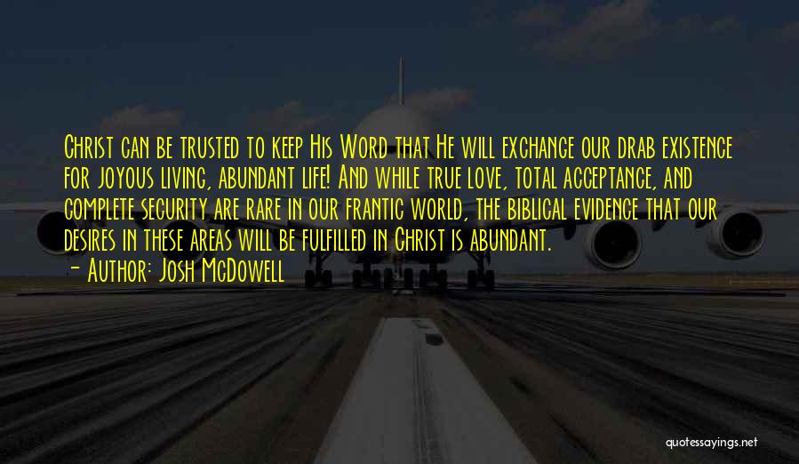 Security In Christ Quotes By Josh McDowell