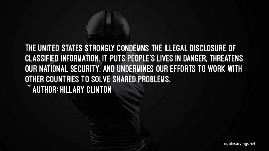 Security Information Quotes By Hillary Clinton