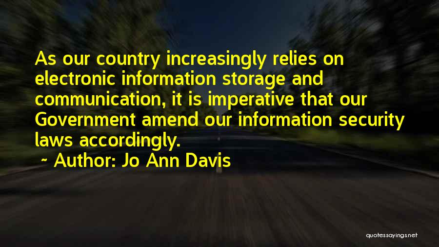 Security Information Quotes By Jo Ann Davis