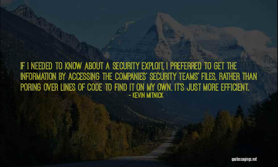 Security Information Quotes By Kevin Mitnick