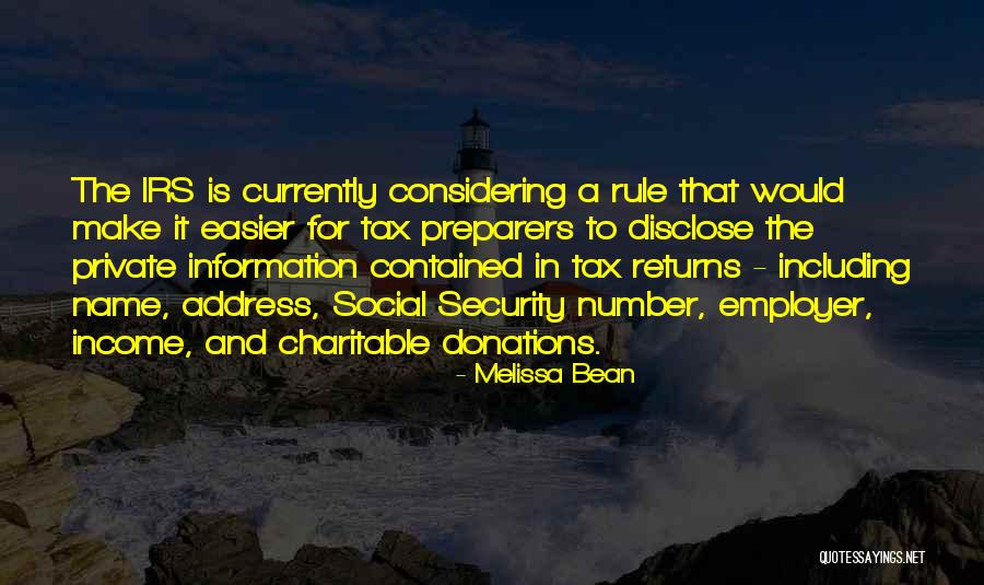 Security Information Quotes By Melissa Bean