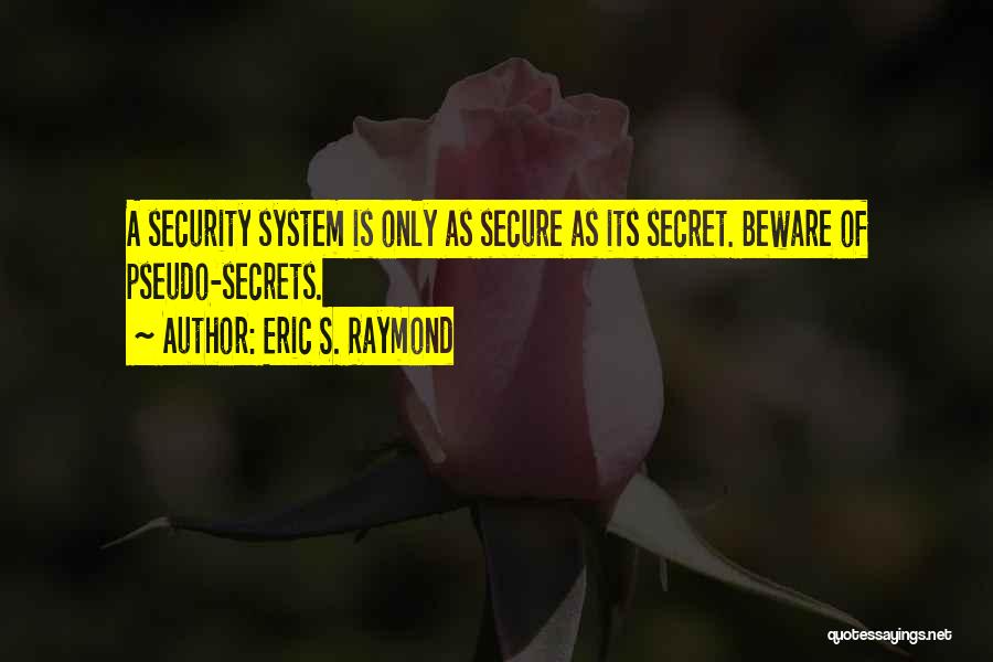 Security System Quotes By Eric S. Raymond