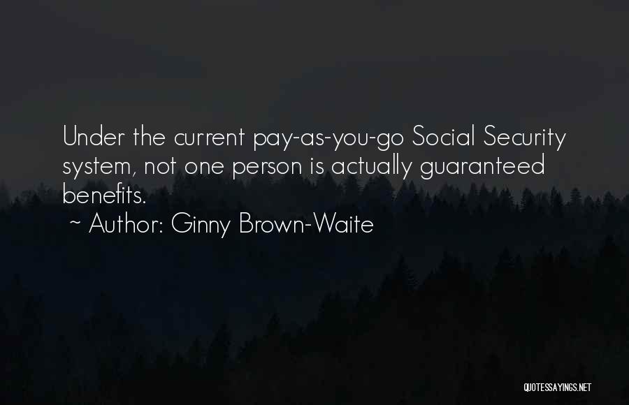 Security System Quotes By Ginny Brown-Waite