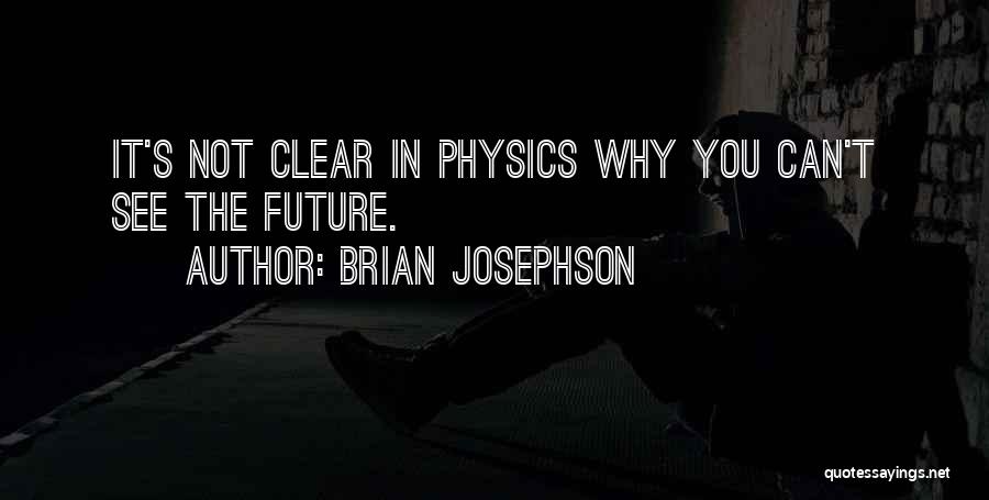 See The Future Quotes By Brian Josephson
