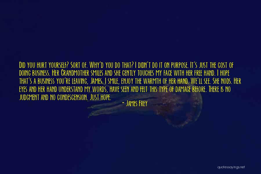 See The Hurt In Her Eyes Quotes By James Frey See The Hurt In Her Eyes Quotes By James Frey