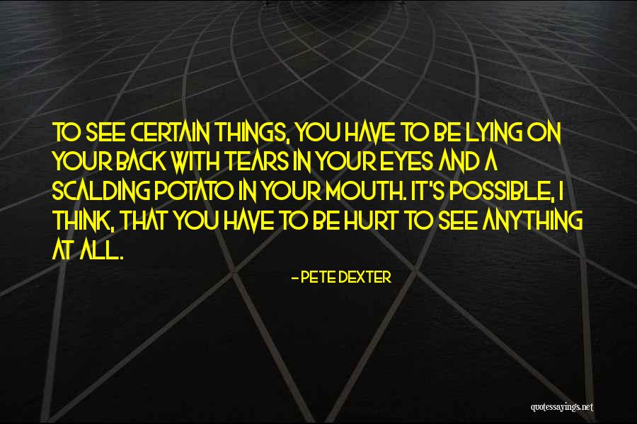 See The Hurt In Her Eyes Quotes By Pete Dexter