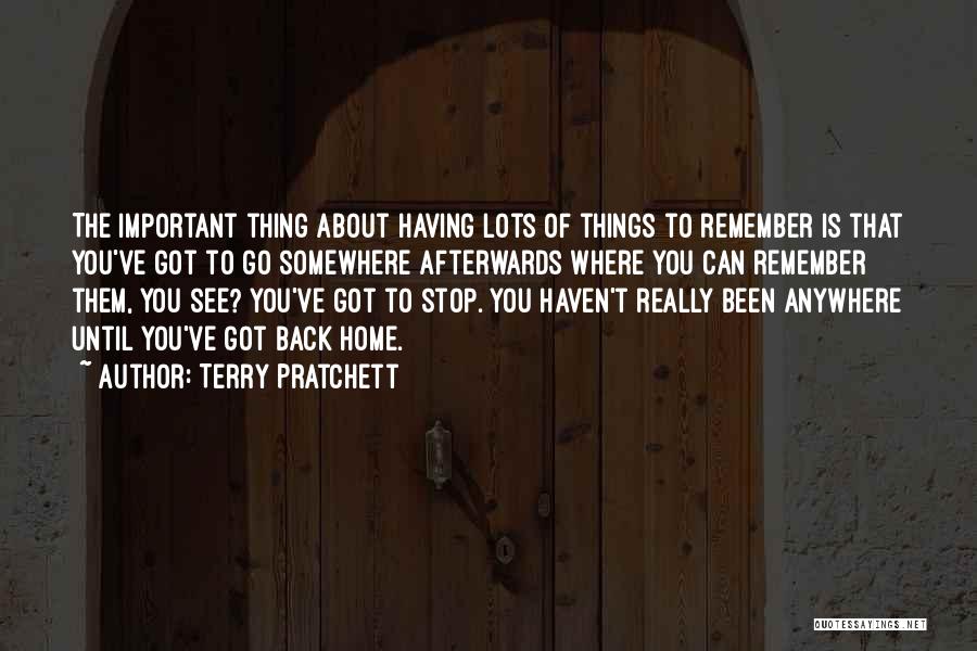 See Where Things Go Quotes By Terry Pratchett