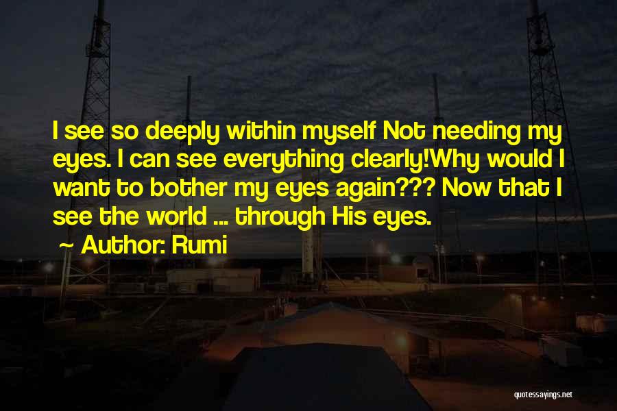 See World Through My Eyes Quotes By Rumi