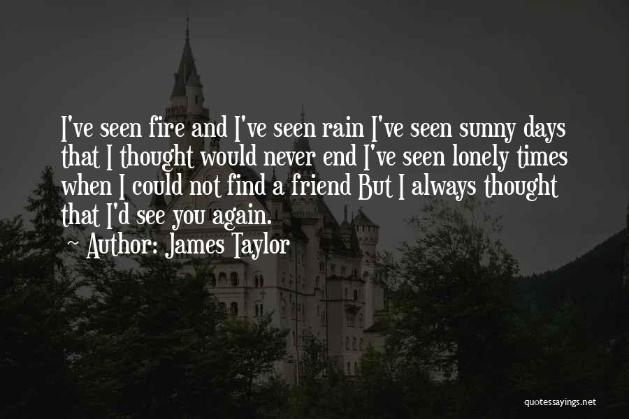 See You Again Friend Quotes By James Taylor