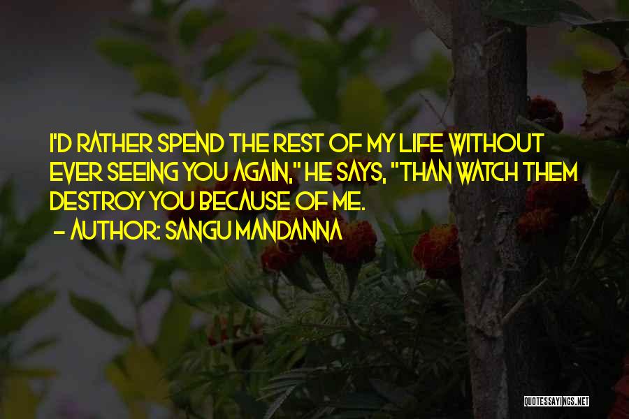 Seeing The Love Of Your Life Quotes By Sangu Mandanna