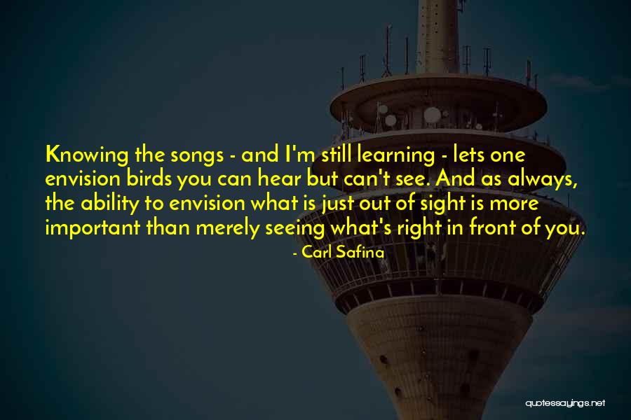 Seeing What's In Front Of You Quotes By Carl Safina Seeing What's In Front Of You Quotes By Carl Safina