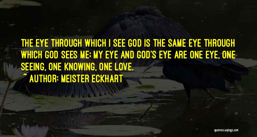 Seeing Yourself Through Others Eyes Quotes By Meister Eckhart