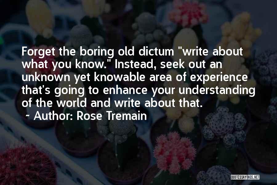 Seek The Unknown Quotes By Rose Tremain