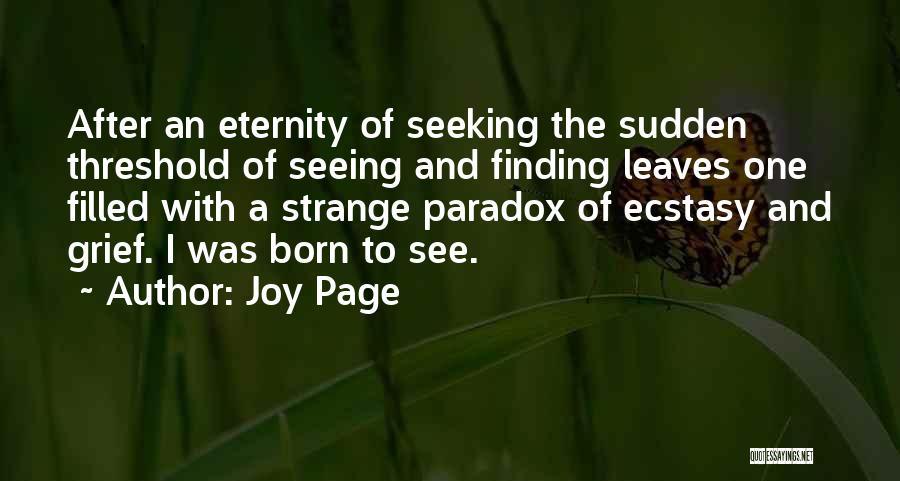 Seeking And Finding Quotes By Joy Page