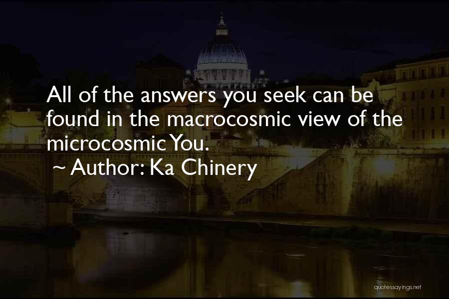 Seeking Answers Quotes By Ka Chinery