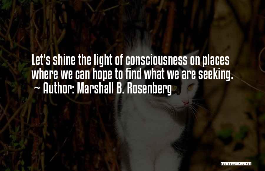 Seeking Light Quotes By Marshall B. Rosenberg