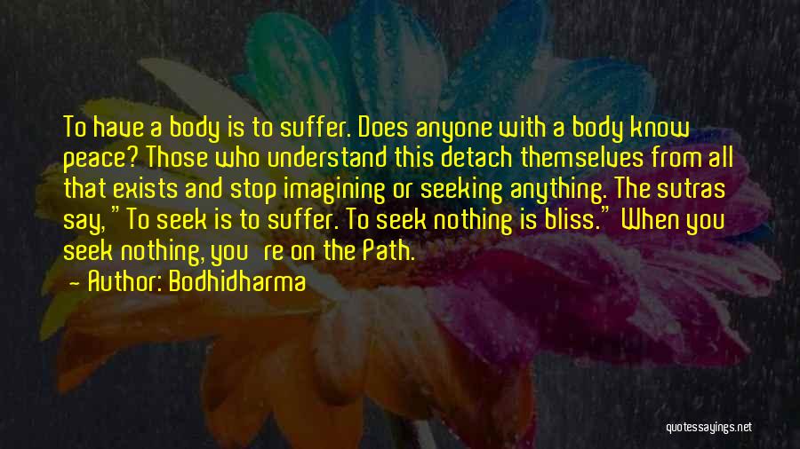 Seeking Peace Quotes By Bodhidharma