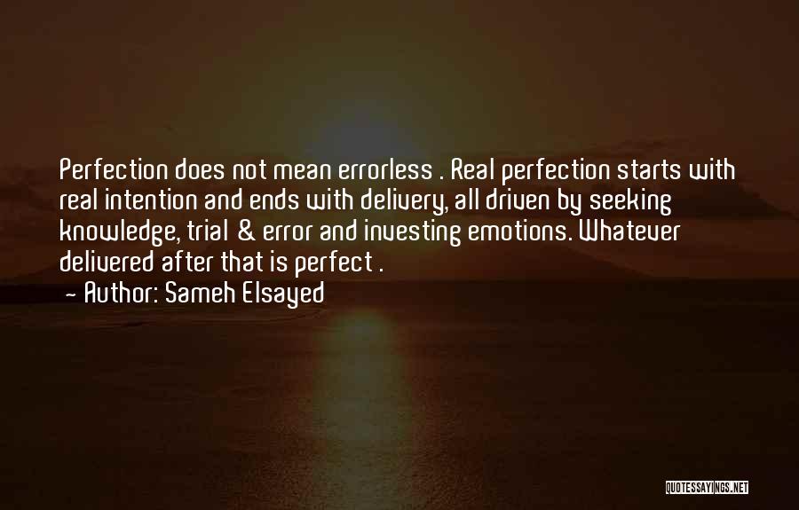 Seeking Perfection Quotes By Sameh Elsayed