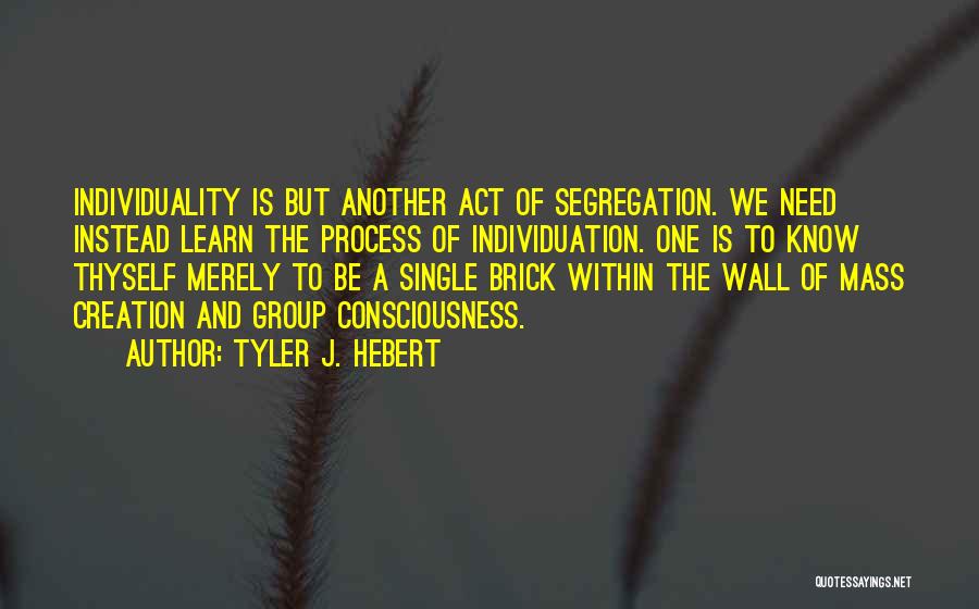 Segregation Quotes By Tyler J. Hebert