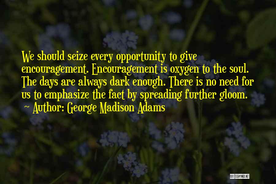 Seize Opportunity Quotes By George Madison Adams