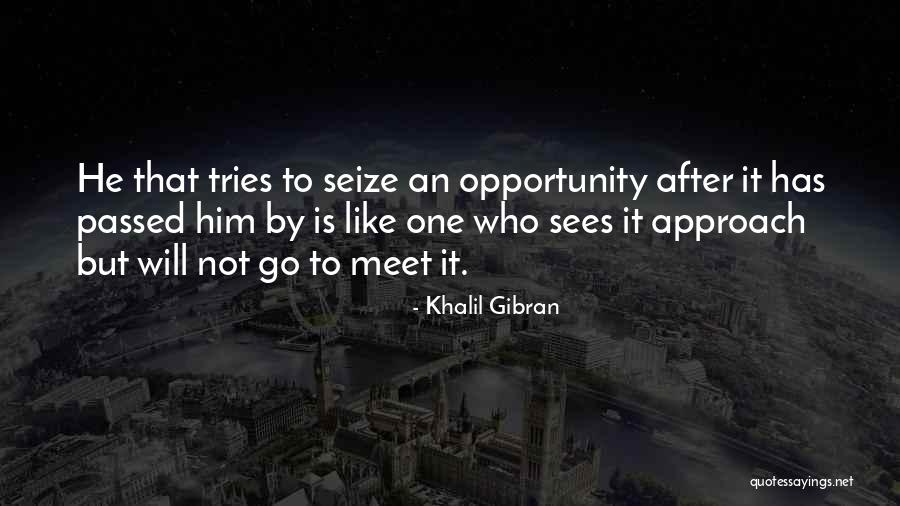 Seize Opportunity Quotes By Khalil Gibran