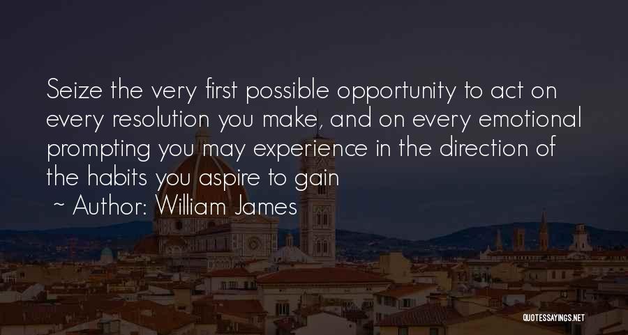 Seize Opportunity Quotes By William James