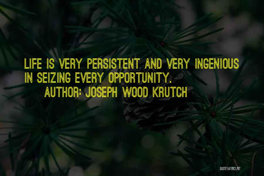 Seizing The Opportunity Quotes By Joseph Wood Krutch