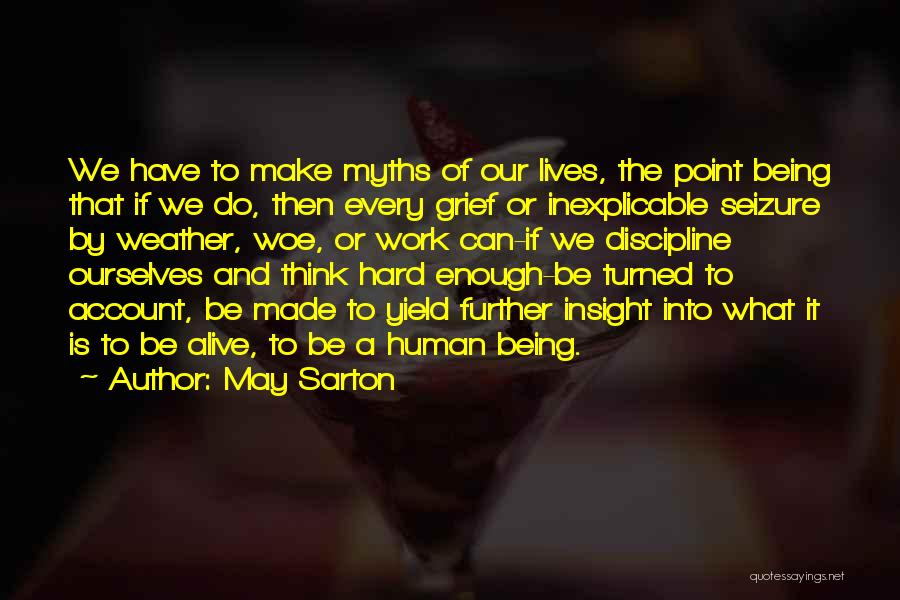 Seizure Quotes By May Sarton