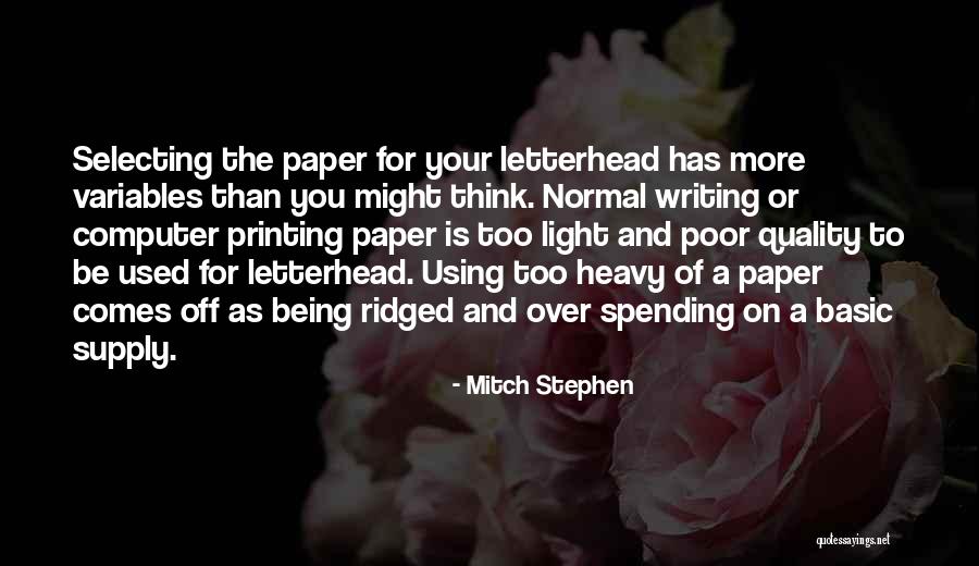 Selecting The Best Quotes By Mitch Stephen