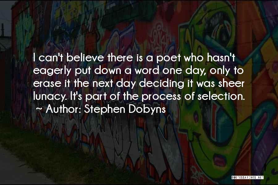 Selection Process Quotes By Stephen Dobyns
