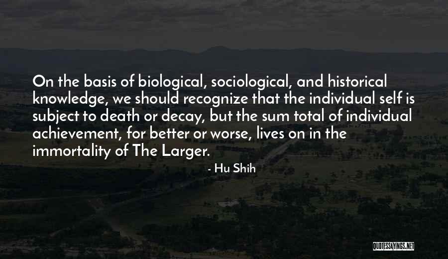 Self Achievement Quotes By Hu Shih Self Achievement Quotes By Hu Shih