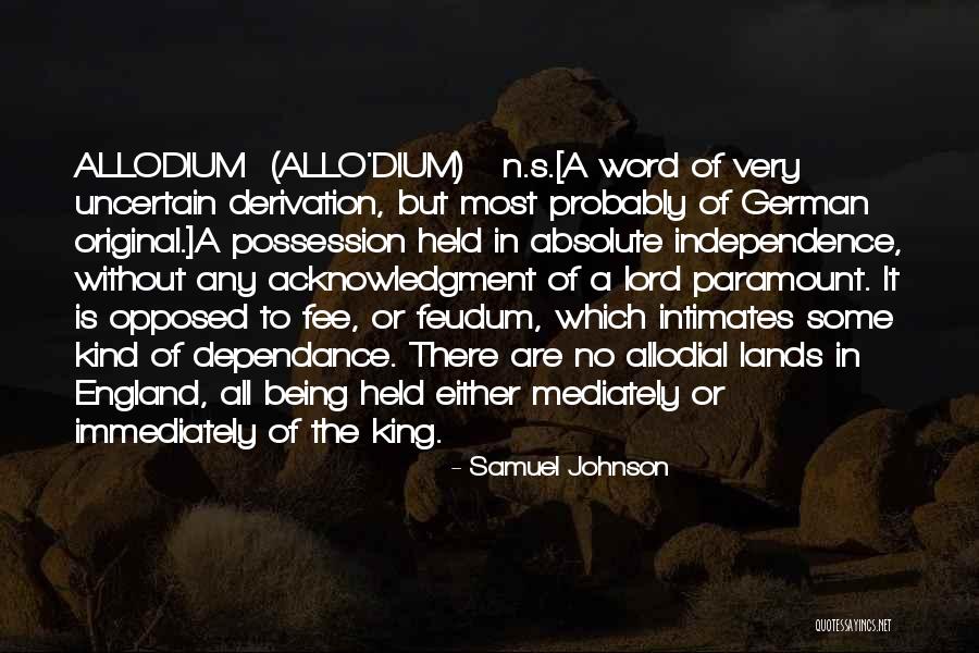 Self Acknowledgment Quotes By Samuel Johnson