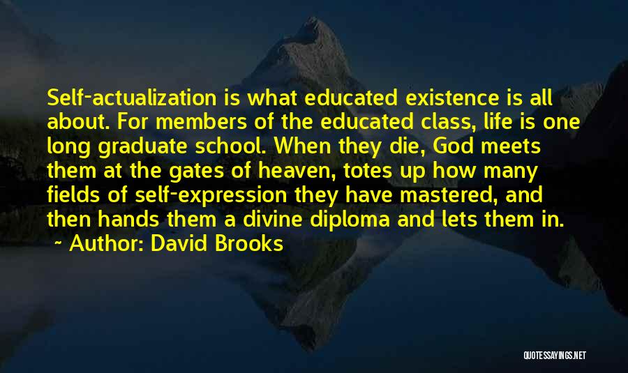 Self Actualization Quotes By David Brooks