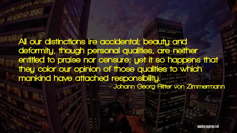 Self Beauty Praise Quotes By Johann Georg Ritter Von Zimmermann