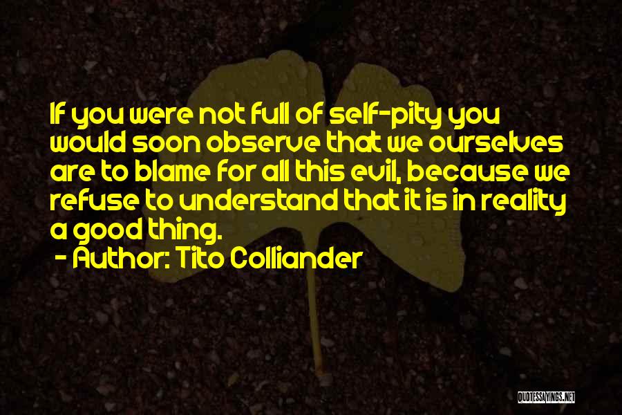 Self Blame Quotes By Tito Colliander