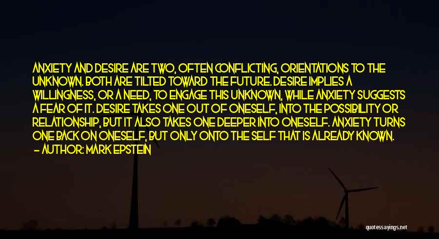 Self Conflicting Quotes By Mark Epstein