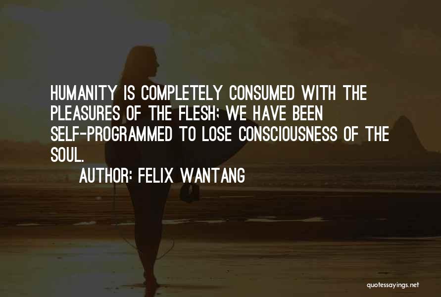 Self Consumed Quotes By Felix Wantang