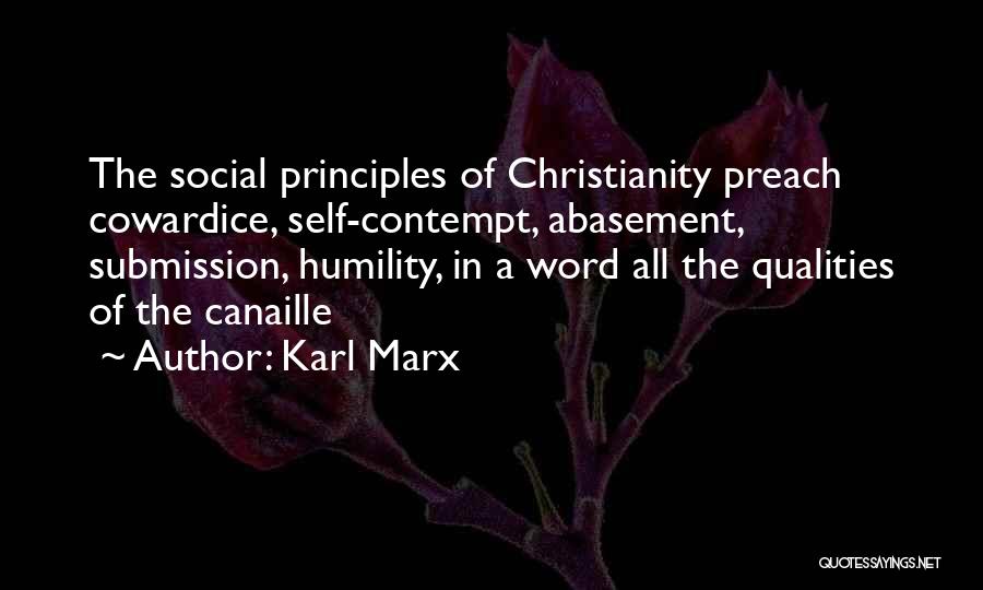 Self-contempt Quotes By Karl Marx