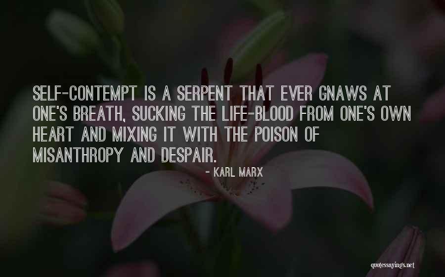 Self-contempt Quotes By Karl Marx Self-contempt Quotes By Karl Marx