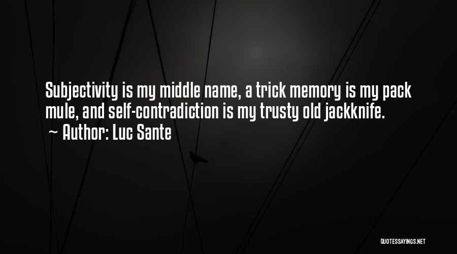 Self Contradiction Quotes By Luc Sante