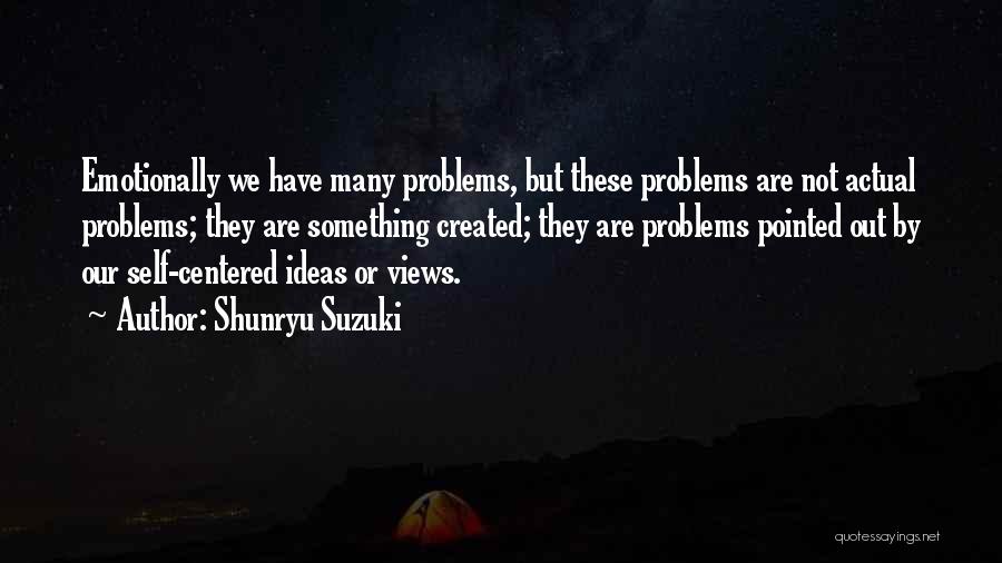 Self Created Problems Quotes By Shunryu Suzuki