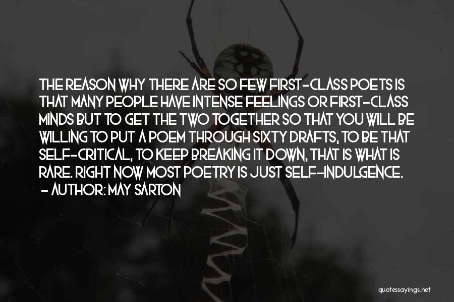 Self Critical Quotes By May Sarton