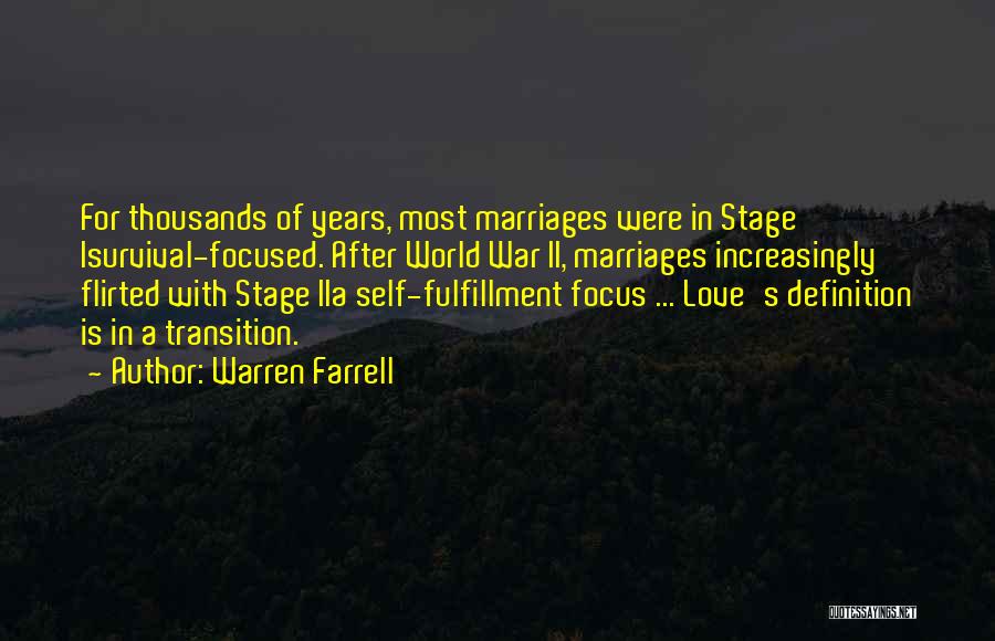 Self Definition Quotes By Warren Farrell