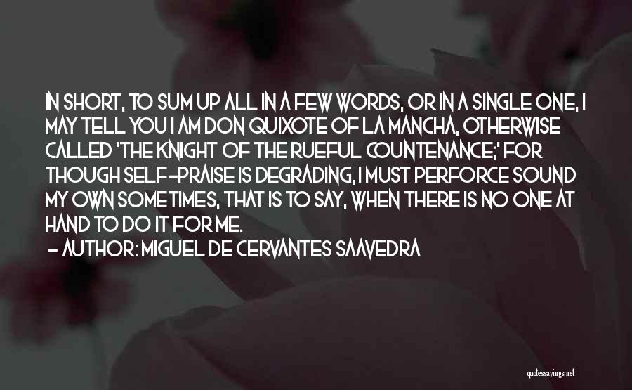 Self Degrading Quotes By Miguel De Cervantes Saavedra