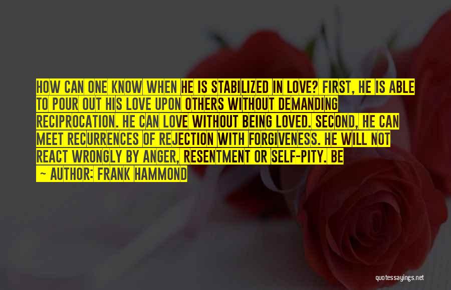 Self Demanding Quotes By Frank Hammond